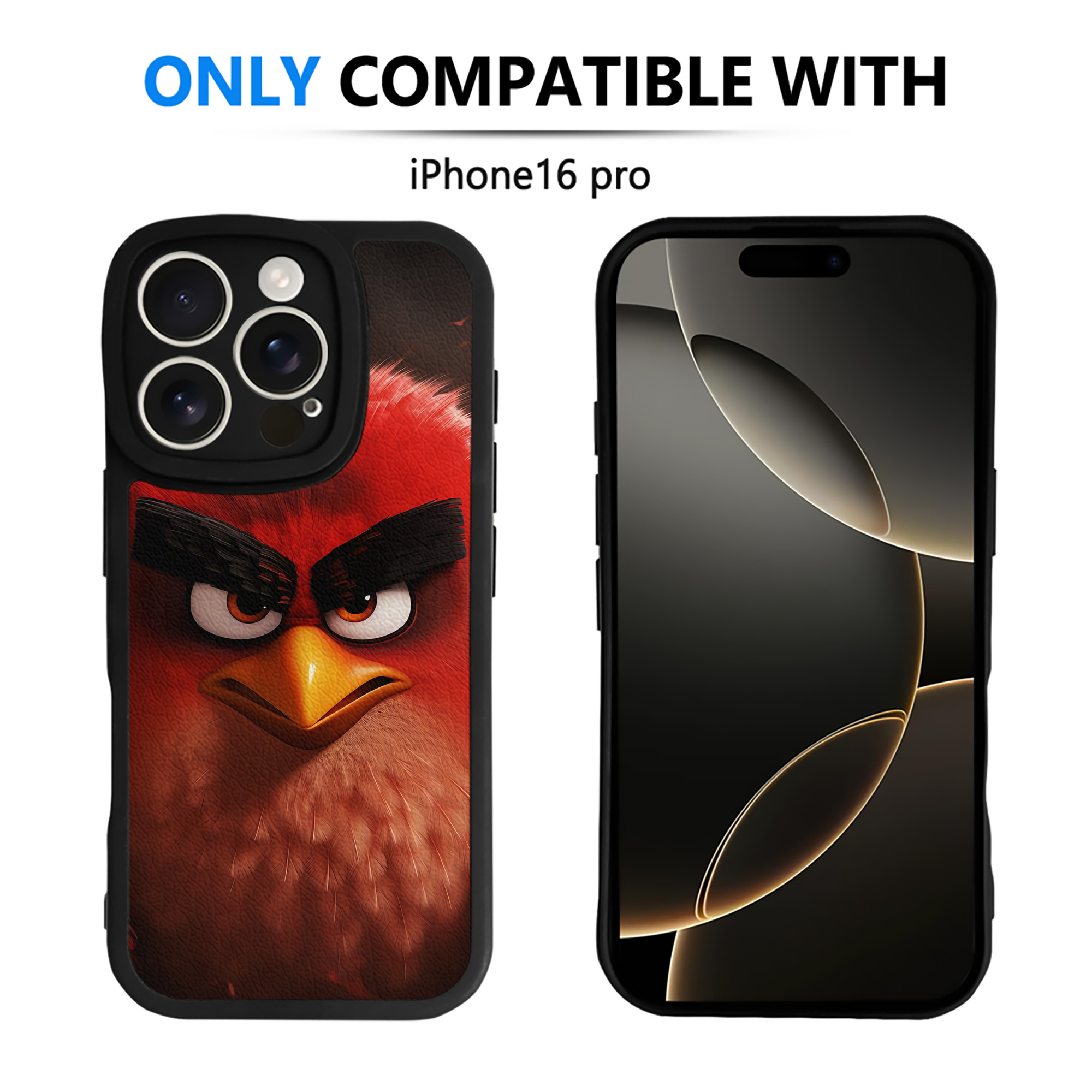 （画像用） Angry Birds アングリーバード 【iPhone 16シリーズ対応】シリコンスマホケース（レザー調） 材質：シリコン